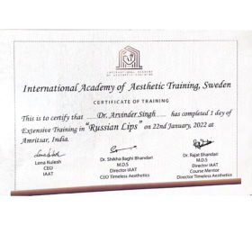 certificate of asthetic training