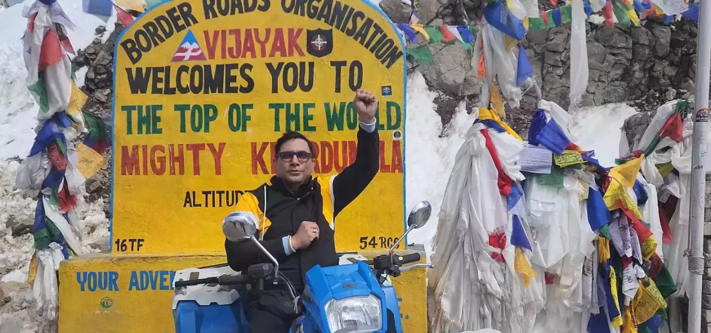 Dr Arvinder Singh Made World Record in Khardungla Pass Ladakh