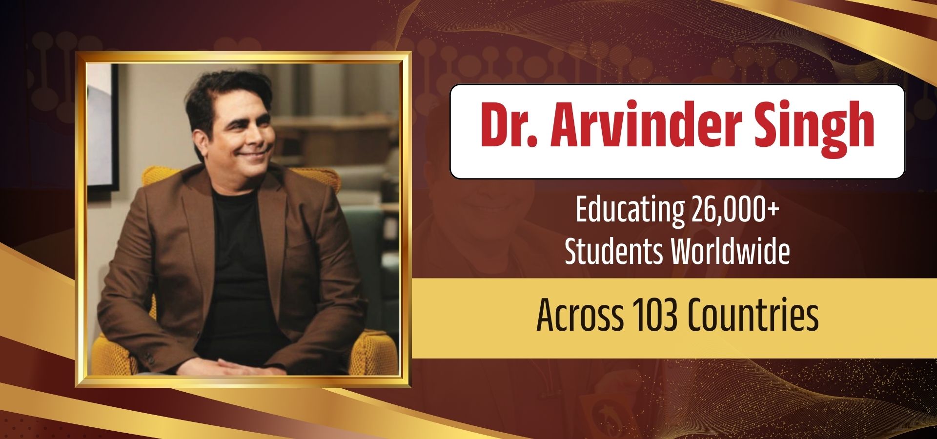 Dr Arvinder Singh online courses reaching 26000 students across 103 countries worldwide